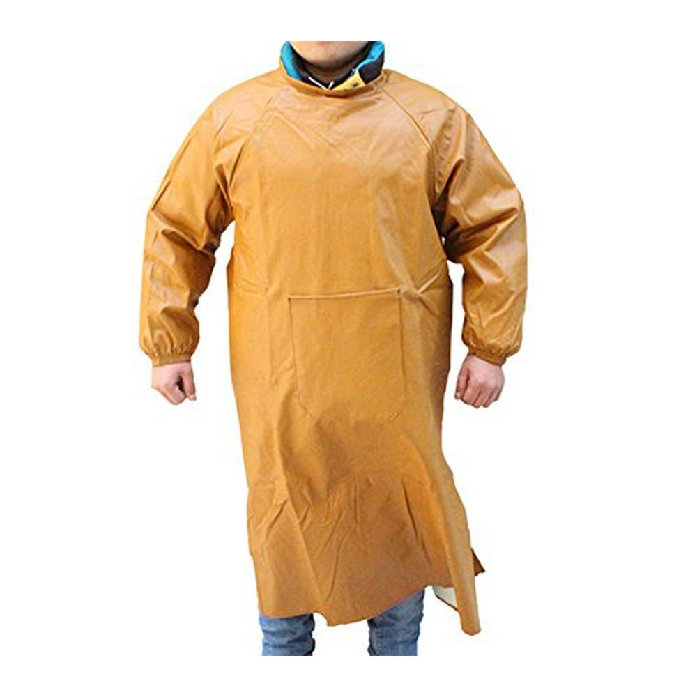 Mr. Garden Men PU Leather Waterproof Smocks Apron With Long Sleeves One