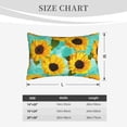 thumbnail image 6 of Bixox Yellow Sunflowers With Green Leaves Printed Pillow Protector,Super Soft Ideal for Home,Guests,Rentals - 16"x24", 6 of 8