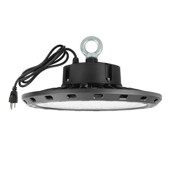 Q QINGCHEN Lumière LED Haute Baie 150W 21,000lm 5000K, 0-10V Dimmable ETL Listed LED Haute Baie pour Usine Atelier Garage, Alternative à 600W MH/HPS