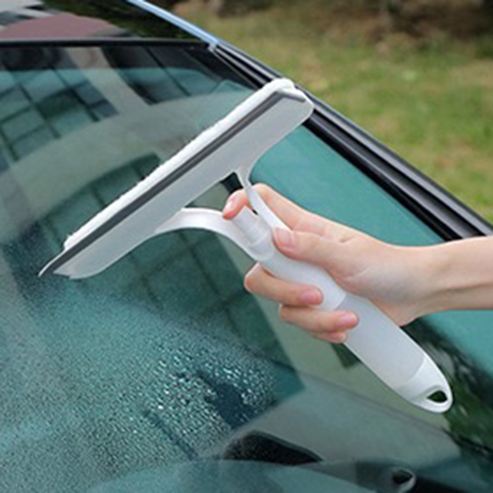 Pompotops Car Glass Window Squeegees, Single Side Wipe Silicone Bathroom  Cleaning Mirror Wall Scraper Glass Wiper Tool, Sky Blue 