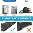 thumbnail image 4 of 2 Pcs USB 3.0 to SATA Cable Adapter, Recovery High-speed Data Transfer for 2.5 inch SSD/HDD, Portable Double Head Type-C/USB 3.0 for 2.5 inch, 3.5 inch External Solid Drives, 4 of 5