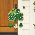 thumbnail image 6 of St Patricks Day Shamrock Door Hanger, Green Polka Dot Clover Welcome Sign with Hanging Ornaments, St Patricks Day Decorations for Front Door Porch Wall Decor, 6 of 9