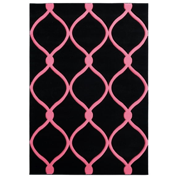 United Weavers Bristol Area Rug 2050 11586 Rodanthe Pink Bumped Ogee 7' 10" x 10' 6" Rectangle