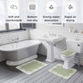 thumbnail image 5 of Coastal Coral Bath Mat 3 Piece Bathroom Rug Set, Sage Green Ocean Marine Nautical Beach Non Slip Bath Rug Contour Mat and Toilet Lid Cover, Absorbent Shower Mats Soft Bath Rugs and Mats Sets, 5 of 8