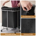 thumbnail image 6 of HOOBRO 170L Laundry Basket with Wheels, 45 Gallons Rolling Laundry Hamper, Narrow Slim Laundry Sorter with Removable Oxford Fabric Bag, Laundry Room, Dorm Room, Bedroom, Black BB05XY01, 6 of 9