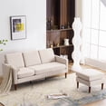thumbnail image 3 of Resenkos Modern Upholstered Sofa with Reversible Sectional Chaise, Linen L-Shape Couch for Small Space, Beige, 3 of 9