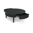 thumbnail image 5 of Signature Design by Ashley Marstream Round Coffee Table with Storage Drawers, Modern Farmhouse, Black, 5 of 8