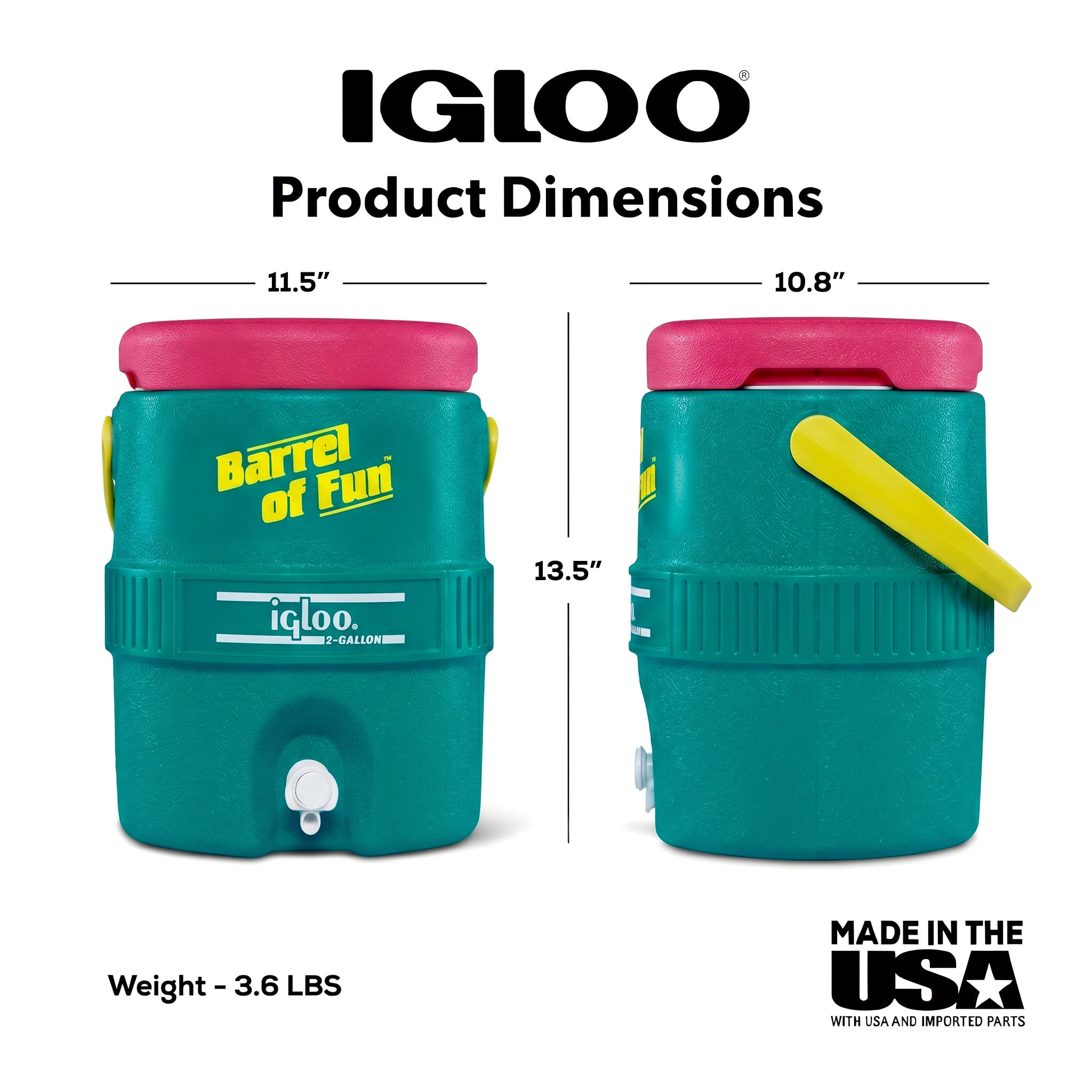 Igloo Retro Barrel of Fun 2 Gallon Jug