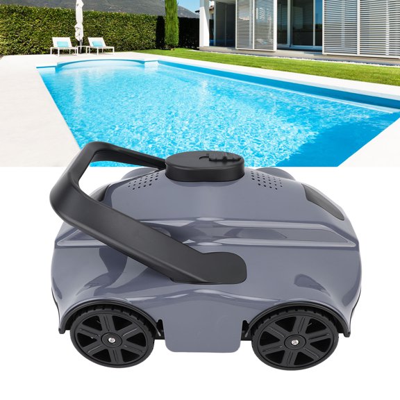 Aspiradora de Piscina Robótica Autica de Piscinas Aspiradore de Piscina, Succio Fuerte, Limpiador de Piscinas de 5200 Mah para Piscina de Fondo Plano