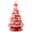 Peppermint, variant on 12" Hand Painted Ceramic Christmas Tree - Seafoam Snow Flocked, 100 Multi-Color Lights, 2 Star Toppers