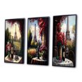 thumbnail image 3 of Designart "Savoring Red Wine by the Eiffel Tower in Paris I" French Landscape Framed Wall Art Set Of 3 - Red Landscape French Frame Canvas Set For Living Room Decor, 3 of 6