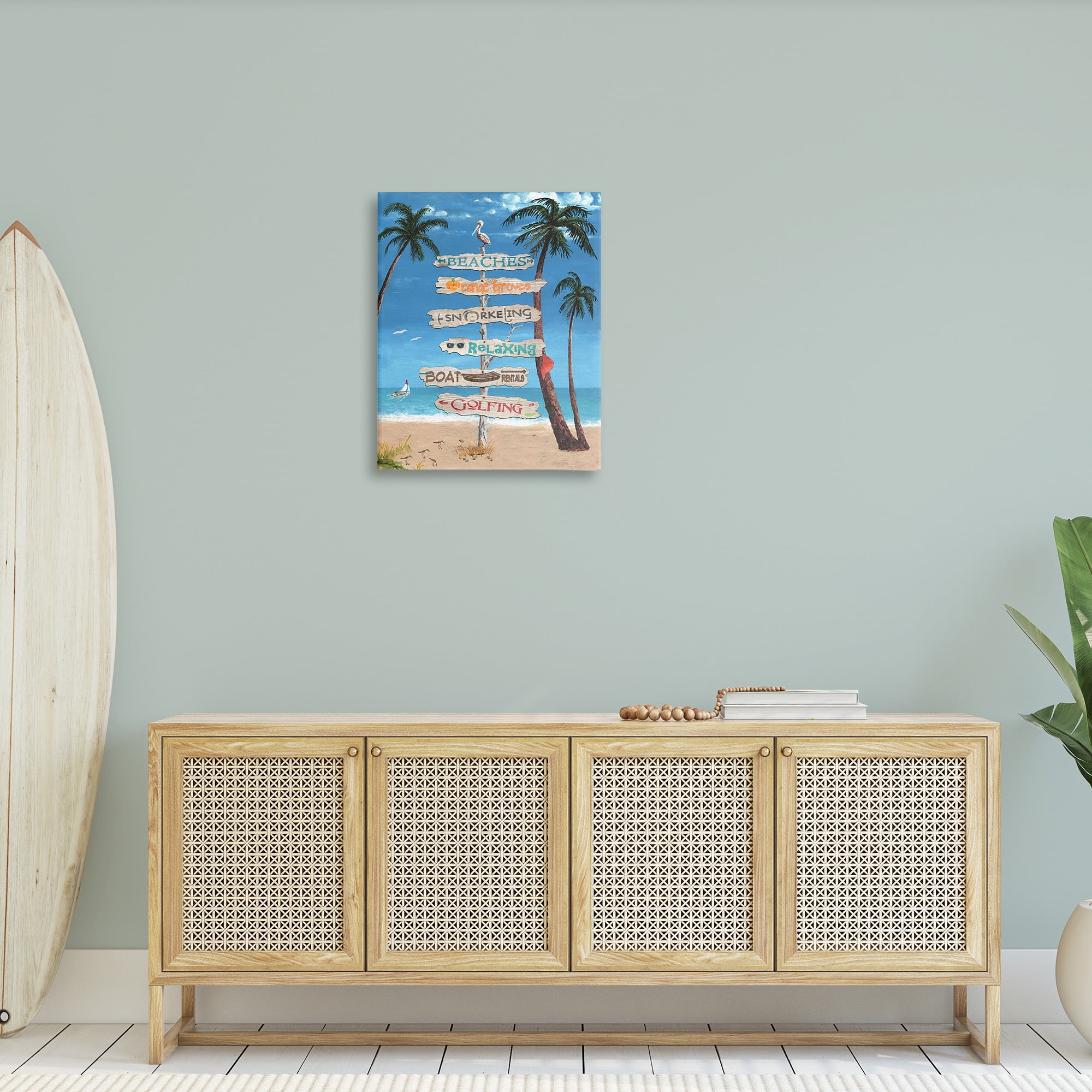 Stupell Industries Summer Fun Activities Landscape Painting Gallery Wrapped Canvas Art Print Wall Art, 24 x 30