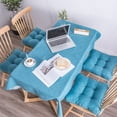 thumbnail image 2 of Xiao Hua Green thick square dining chair cushion -1 piece, plush pressure reducing lace cushion, non slip dining chair cushion for living room leisure chair, 15.75 * 15.75 * 3.94in, 2 of 4