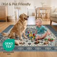 thumbnail image 4 of ODIKA 8'x10' Ultra-Soft Area Rug, Farmhouse Neutral Geometric Lattice Motif Transitional Juniper None Washable, Bare feet friendly, Silk-Touch for Bedroom, Under Sectional, 4 of 7