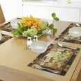 thumbnail image 4 of Ambesonne African Place Mats Set of 4, Grunge Elephants Roses, Standard Size, Multicolor, 4 of 6