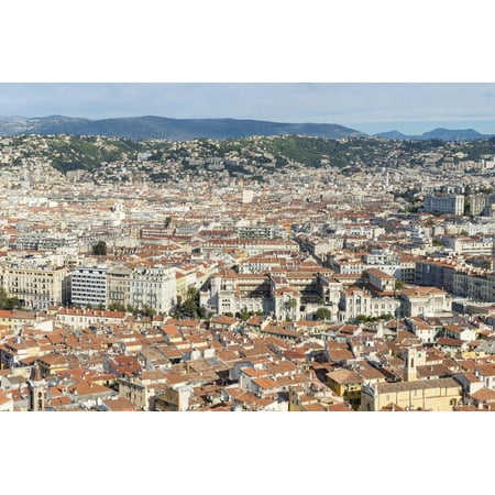 Cityscape Skyline View over the City of Nice, French Riviera Print Wall Art By Chris
