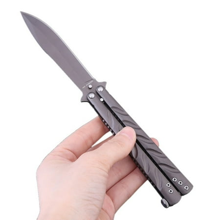 Folding Knife High Hardness Blade Camping Knife Stainless Steel Outdoor Titanium Coating Survival Camping Pocket (Best Coating For Knife Blades)
