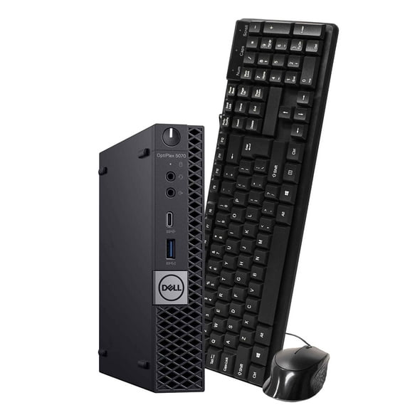 Restored Dell OptiPlex 5070 Micro, Intel i7, 32GB RAM, 1TB NVMe SSD, Win 11 Pro, WiFi, Bluetooth 5G, Wired Keyboard & Mouse, Home/Office Blair Tech (Refurbished)