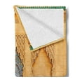 thumbnail image 2 of Architecture Soft Flannel Fleece Throw Blanket, Photo of Moroccan Style Fountain with Folkloric Mosaic Tiles, Cozy Plush for Indoor and Outdoor Use, 70" x 90", Pale Orange Multicolor, by Ambesonne, 2 of 5
