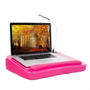 Sofia+Sam Memory Foam Lap Desk with USB Light and Wrist Rest, Pink