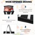 thumbnail image 2 of 10 Pieces Insulated Lunch Bag Bulk Lunch Box Large Reusable Leakproof Tote Container with Aluminum Foil Employees Gift for Nurses Men Office Work Beach Travel (Black), 2 of 5