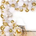 thumbnail image 1 of DIY Balloon Arch & Garland kit,138Pcs Party Balloons Decoration Set, Gold Confetti & Silver & White & Transparent Balloons for Bridal & Baby Shower, W, 1 of 4