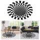 thumbnail image 3 of Yuarrent Optical Illusion Rug 3D Optical Area Rug Bedside Illusions Rug Kits de decoración para fiestas Blanco negro 80cm, 3 of 6