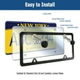 thumbnail image 3 of License Plate Cover and Frame - Clear Flat Car Tag Protector& Black Aluminum Frame Holder, 2 Sets, 3 of 9