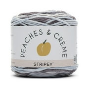 Peaches & Crme Stripey 100% Cotton Flannel Yarn, 102 yd