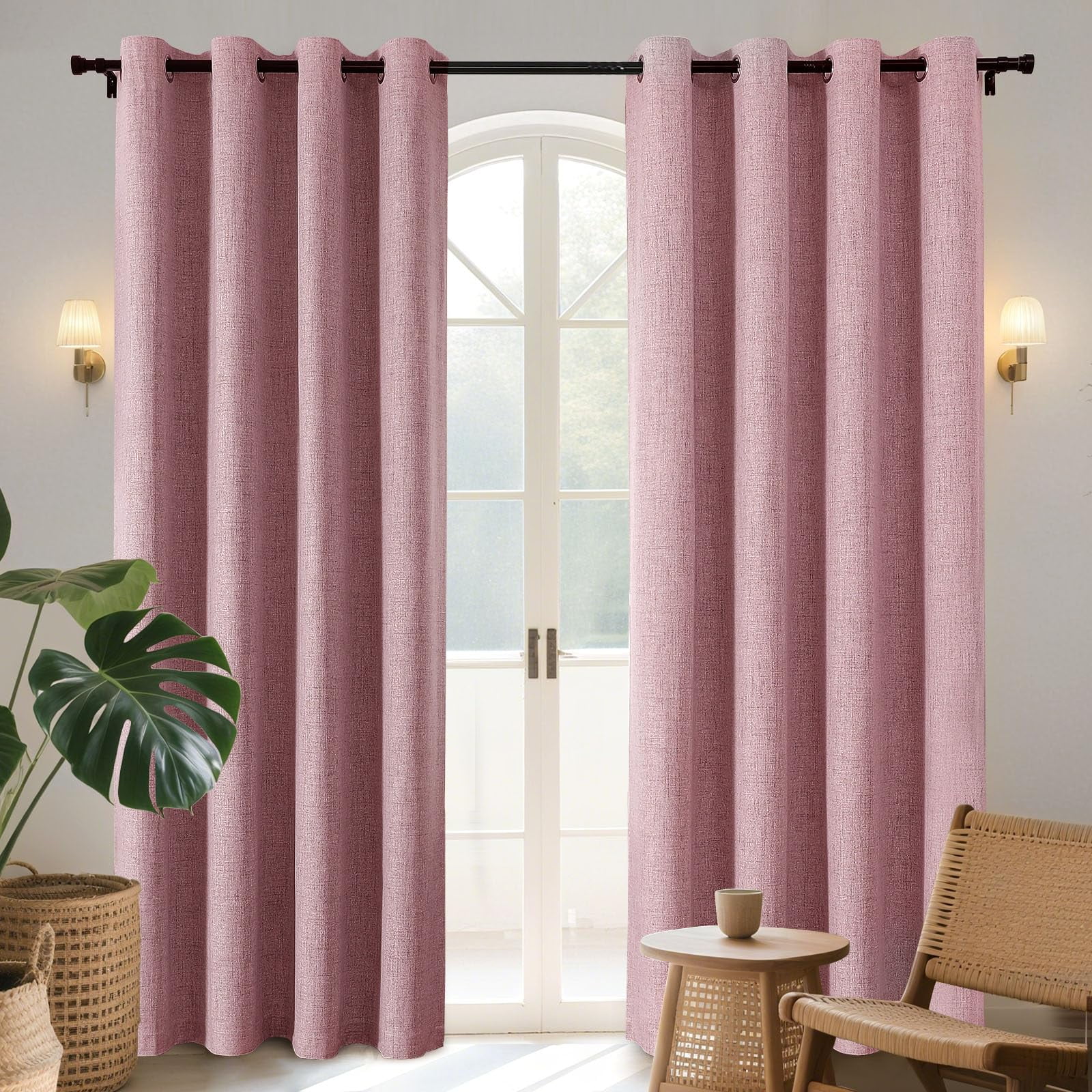 DWCN Cortinas Opacas Para Dormitorio, Cortinas De 63 Pulgadas De Largo, 2 Paneles, Cortinas De Oscurecimiento De Habitación Para Sala De Estar, Cortinas Térmicas Con Ojales, 38 X 63 Pulgadas, Gris