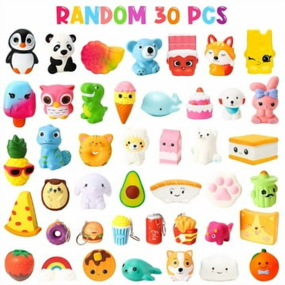 Haooryx Jumbo and Mini Food Squeeze Cream Toys, 25Pcs and 5Pcs