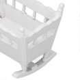 thumbnail image 3 of Dollhouse Nursery Furniture White 1:12 Crib Bassinet Chair Hobbyhorse Round Stool Alloy Miniature Baby Furniture, 3 of 4
