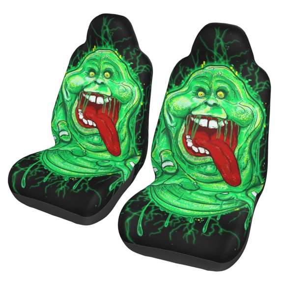 Car Seat Covers 2 Pack Cartoon Print Front Seat Covers Interior Accessory Universal Vehicle Seat Protector Fit for Car Auto Truck Van SUV Sedan
