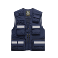 thumbnail image 3 of Chaleco reflectante de verano, ropa de trabajo de seguridad, uniforme de equipo de rescate con logotipo impreso, camiseta sin mangas informal aplicable a escenas, 3 of 5
