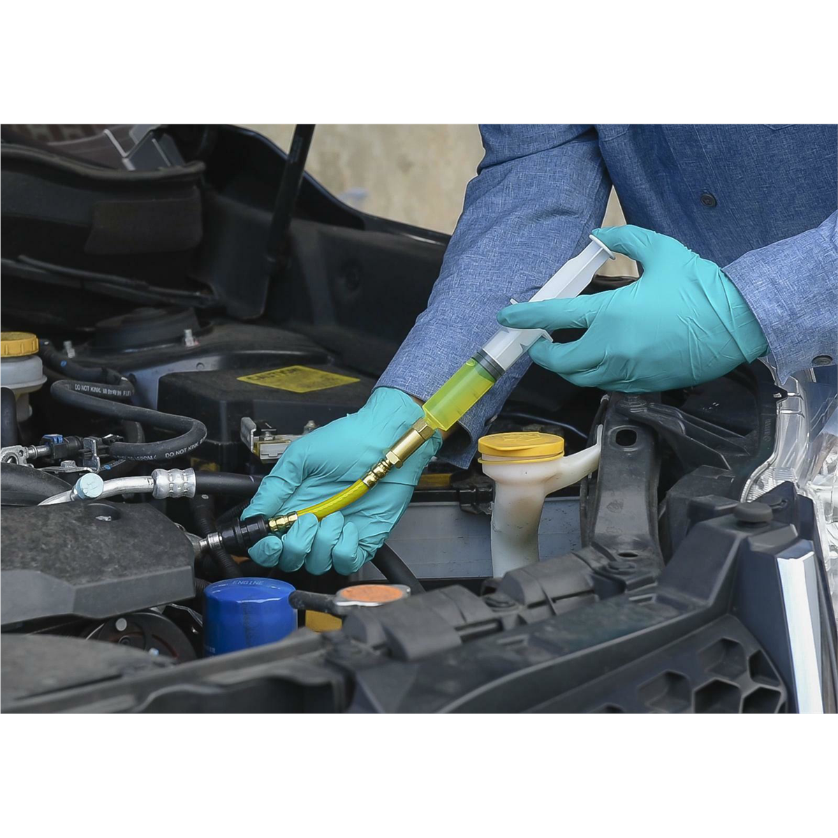 Huile Fluorescente Pour Détecter Les Fuites De Climatisation Auto | 60 Ml | Détection Rapide Et Précise