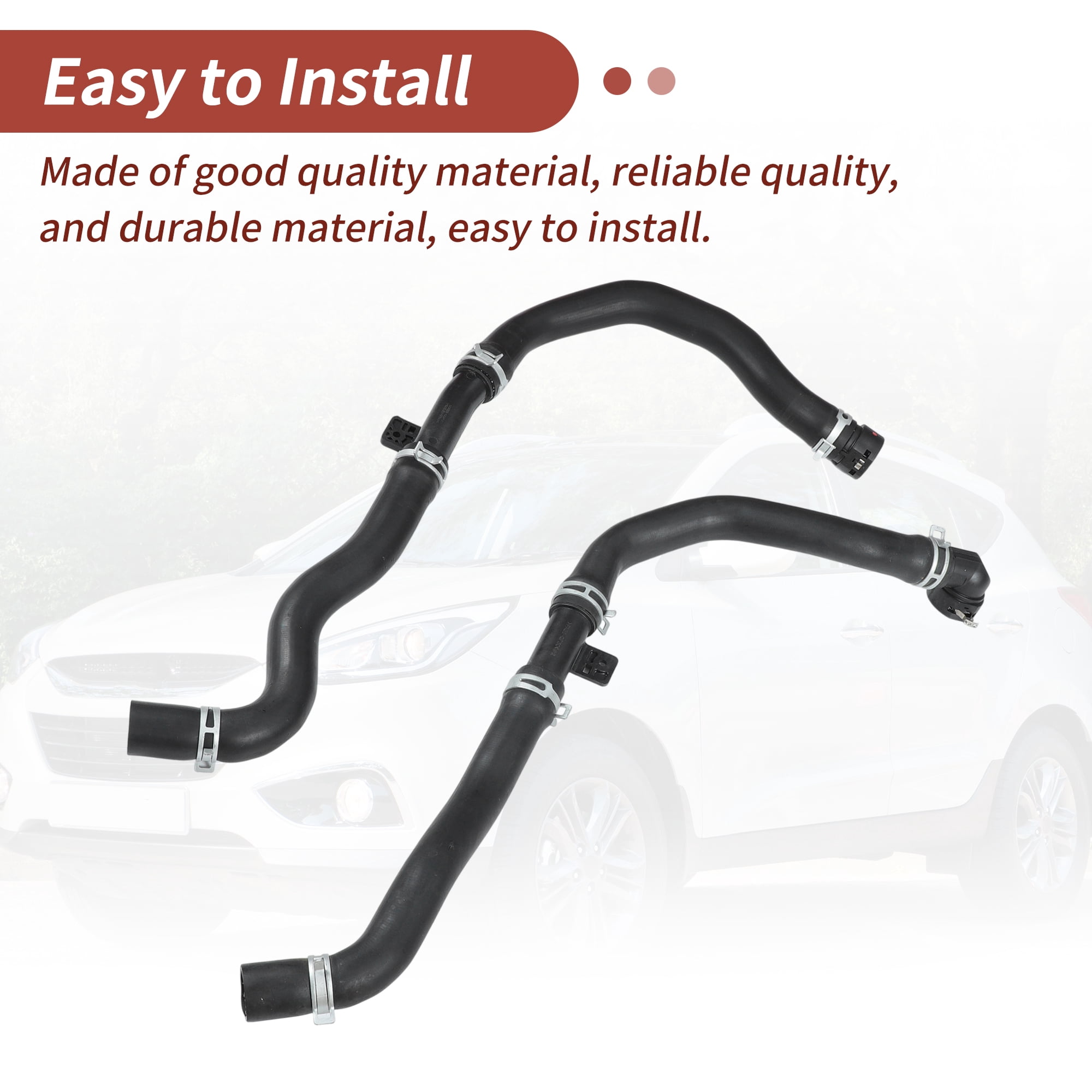 Unique Bargains 2pcs Hvac Engine Radiator Coolant Hose For Hyundai Tucson 2016-2021