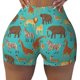 thumbnail image 2 of Balery Cute Animals Pantalones cortos de entrenamiento estampados para mujer, sin costuras, ajustados, para gimnasio, yoga, correr, deportes, ejercicio activo, fitness.-XX-Large, 2 of 8