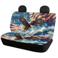 thumbnail image 5 of FUIALDOLG Watercolor Eagle Back Seat Covers with SUV Car, Dustproof Easy to Install Rear Bench Seat Cover(2 Piece), 5 of 7