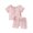 Pink, variant on XBASW Newborn Baby Boys Shorts Set Toddler Infant Boys Button-Down Shirt Tops + Shorts with Pockets Summer Cotton Linen Outfit 2PCS Size 0-3T