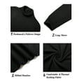 thumbnail image 5 of SAYFUT Mens Black Gray Ribbed Slim Fit Knitted Pullover Turtleneck Sweater Soft Turtle Neck Long Sleeve Pullover Lightweight Tops, 5 of 8