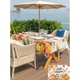 thumbnail image 4 of Outdoor Tablecloth with Umbrella Hole and Zipper, Hello Autumn Rectangle Table Cloth 60x84 Inch Waterproof Tablecloth, Thanksgiving Fall Pumpkins Botanical Picnic Table Cover for Patio Camping, 4 of 7