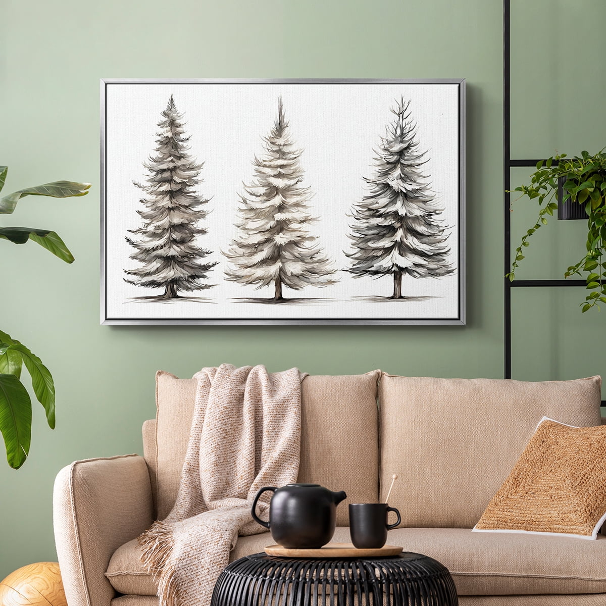 Vintage Landscape-CXCIV By Wexford Home Framed in Silver Wood Gallery Wrapped Canvas 27 in. x 41 in.