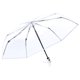 thumbnail image 1 of Paraguas transparente de tres pliegues para adultos Quen, color blanco, 1 of 6