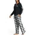 thumbnail image 2 of RealTree Women's Long Sleeve Henley Top with Flannel Pant Pajama Sleep Set, 2-Piece, Sizes S-3X, 2 of 10