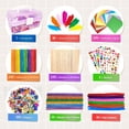thumbnail image 2 of Kit de caja de manualidades para niños de más de 1000 piezas, artes y manualidades para niños pequeños, incluye pompones, limpiadores de tuberías, caja plegable de plumas oso de fresa Electrónica, 2 of 4