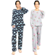 thumbnail image 2 of Set De 2 Pijamas Afelpadas Mujer Polar Pantalón Sudadera Ropa Invierno UNITALLA, 2 of 5