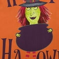 thumbnail image 2 of 16" x 16" Simply Daisy Happy Halloween Witch Polyester Accent Pillow, Dusty Orange Qty 1, 2 of 4