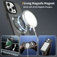 thumbnail image 2 of Dteck Magnetic Case for iPhone 14 Pro,Shockproof Matte Translucent PC Case Compatible with Mag Safe Ring Holder Kickstand Silicone Bumper Cover for iPhone 14 Pro,Black, 2 of 6