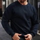 thumbnail image 1 of Blusas y camisas de manga larga con cuello redondo para hombre, estilo casual, de color liso, con cordón ajustable, sudaderas con capucha de manga larga, blusa de poliéster para hombre, 1 of 6