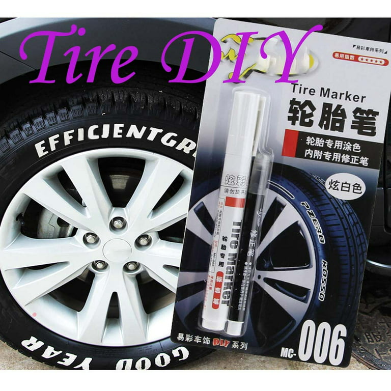 Mnycxen-8947 Tire Permanent Paint Marker Pen Car Tyre Rubber Waterproof Oil  Based 10Ml 